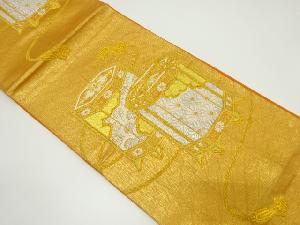 アンティーク　貝桶模様織り出し袋帯（材料）